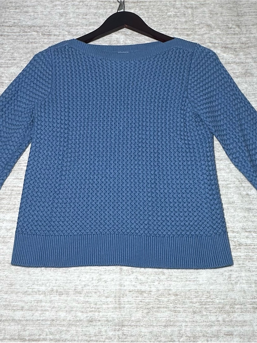L.L. Bean Women's Textured Crewneck Sweater - Blue